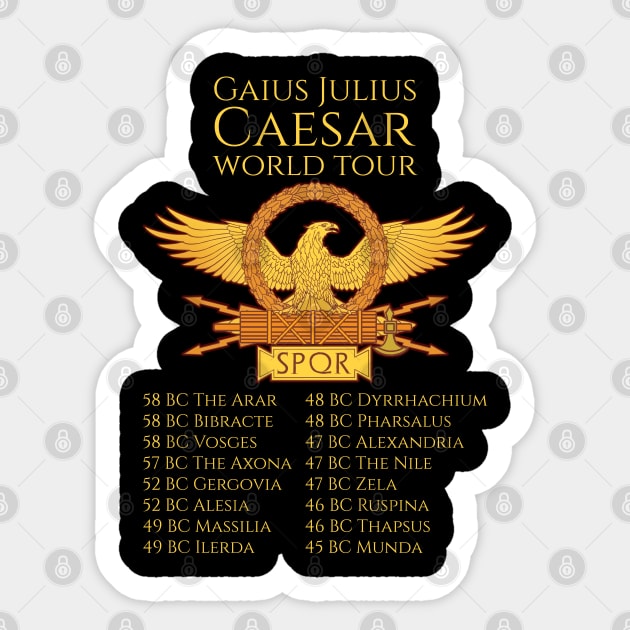 SPQR Ancient Rome Julius Caesar World Tour Roman History Sticker by Styr Designs